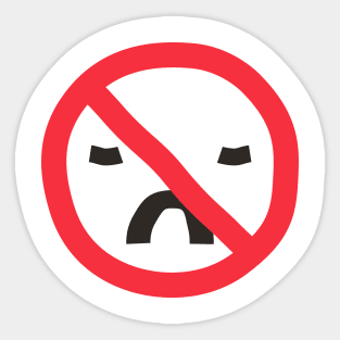 No Sad Turn Sticker